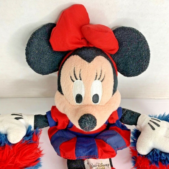Walt Disney World Minnie Mouse Cheerleader Plush Stuffed Doll Toy 12 in Tall - Picture 2 of 5